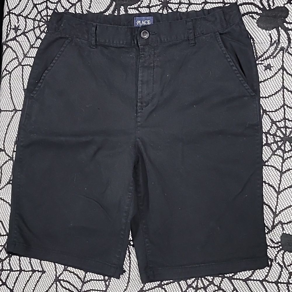 The Children's Place Black Adjustable Waist Casual Shorts Boy's Husky Size 16